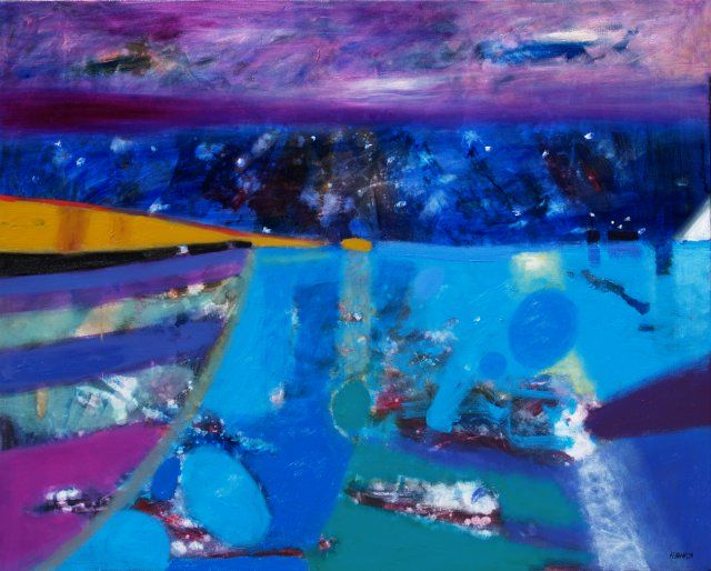 Grudzień nad morzem, olej na płótnie, 80 x 100 cm, 2014